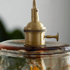 Suspension vintage Amberlyn en verre ambré | Fioriscas