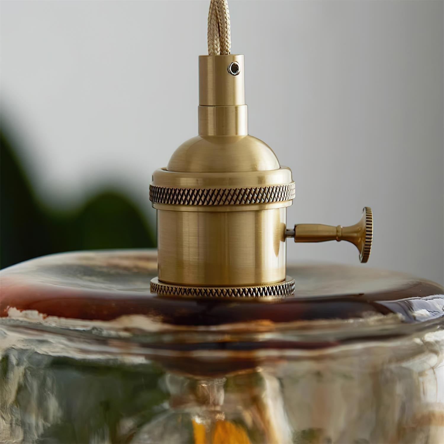 Suspension vintage Amberlyn en verre ambré | Fioriscas