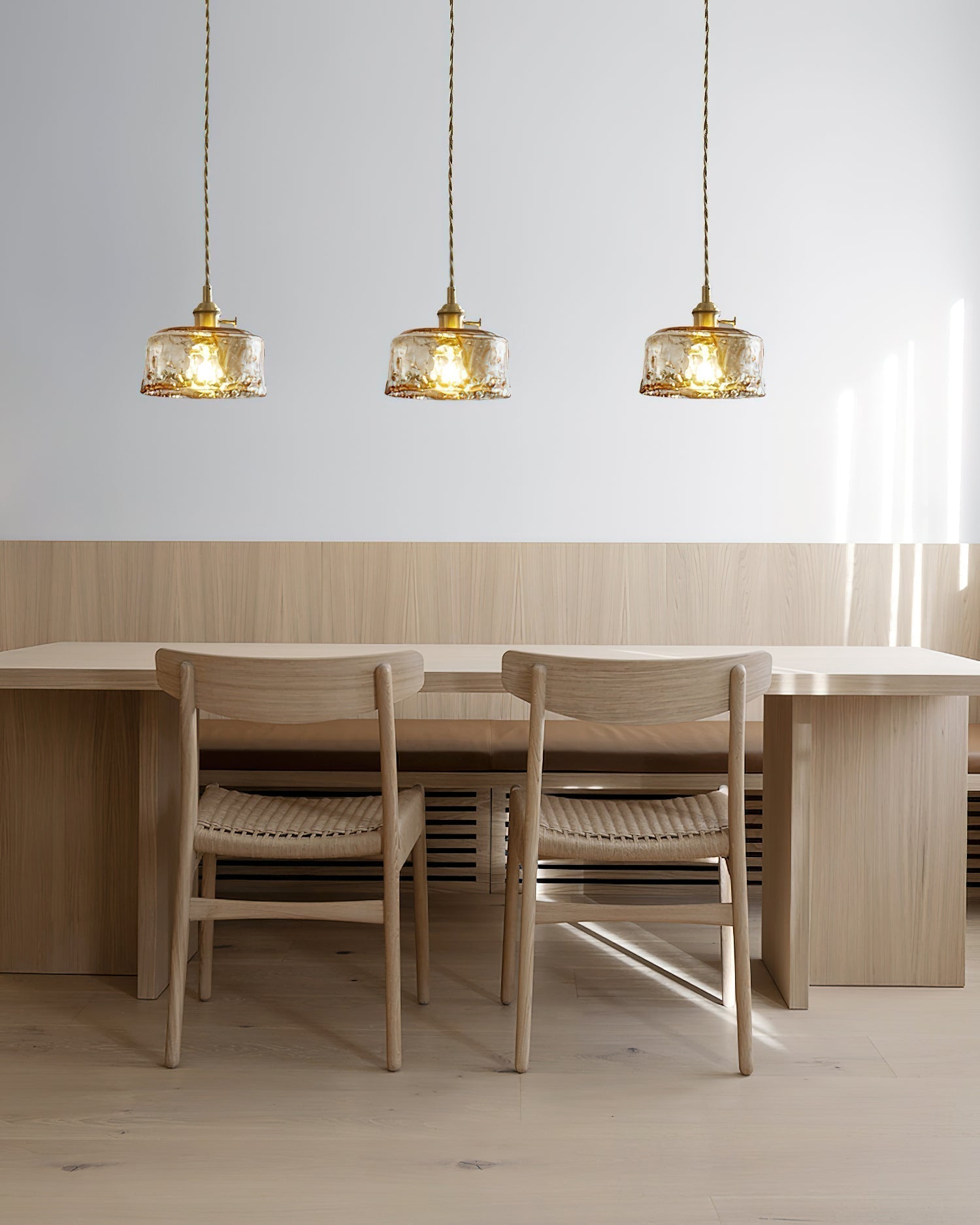 Suspension vintage Amberlyn en verre ambré | Fioriscas
