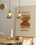 Suspension vintage Amberlyn en verre ambré | Fioriscas