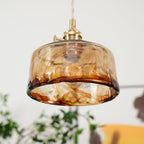 Suspension vintage Amberlyn en verre ambré | Fioriscas