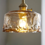 Suspension vintage Amberlyn en verre ambré | Fioriscas