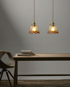Suspension vintage Amberlyn en verre ambré | Fioriscas