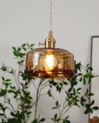 Suspension vintage Amberlyn en verre ambré | Fioriscas