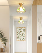 Plafonnier en verre teinté style Tiffany Civelle | Fioriscas