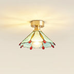 Plafonnier en verre teinté style Tiffany Civelle | Fioriscas