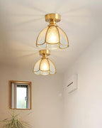 Plafonnier en verre teinté style Tiffany Civelle | Fioriscas