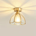 Plafonnier en verre teinté style Tiffany Civelle | Fioriscas