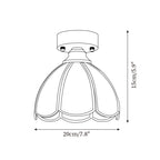 Plafonnier en verre teinté style Tiffany Civelle | Fioriscas