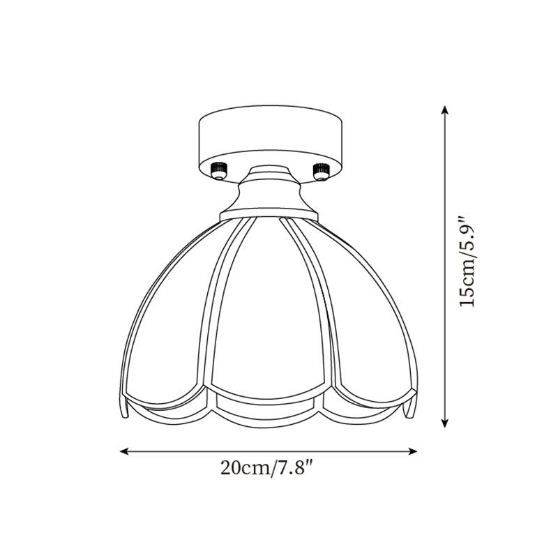 Plafonnier en verre teinté style Tiffany Civelle | Fioriscas