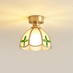 Plafonnier en verre teinté style Tiffany Civelle | Fioriscas
