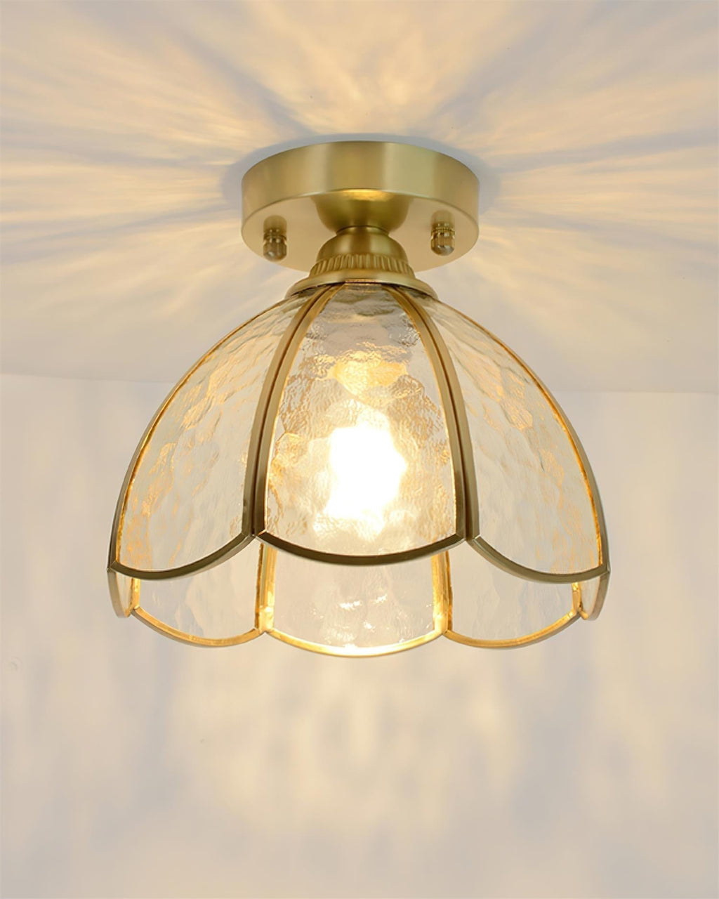 Plafonnier en verre teinté style Tiffany Civelle | Fioriscas