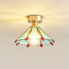 Plafonnier en verre teinté style Tiffany Civelle | Fioriscas
