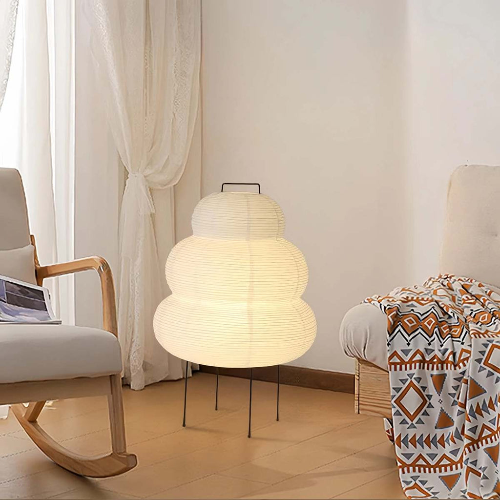 Whisper Silk Rice Paper Floor And Table Lamp With Gentle Glow