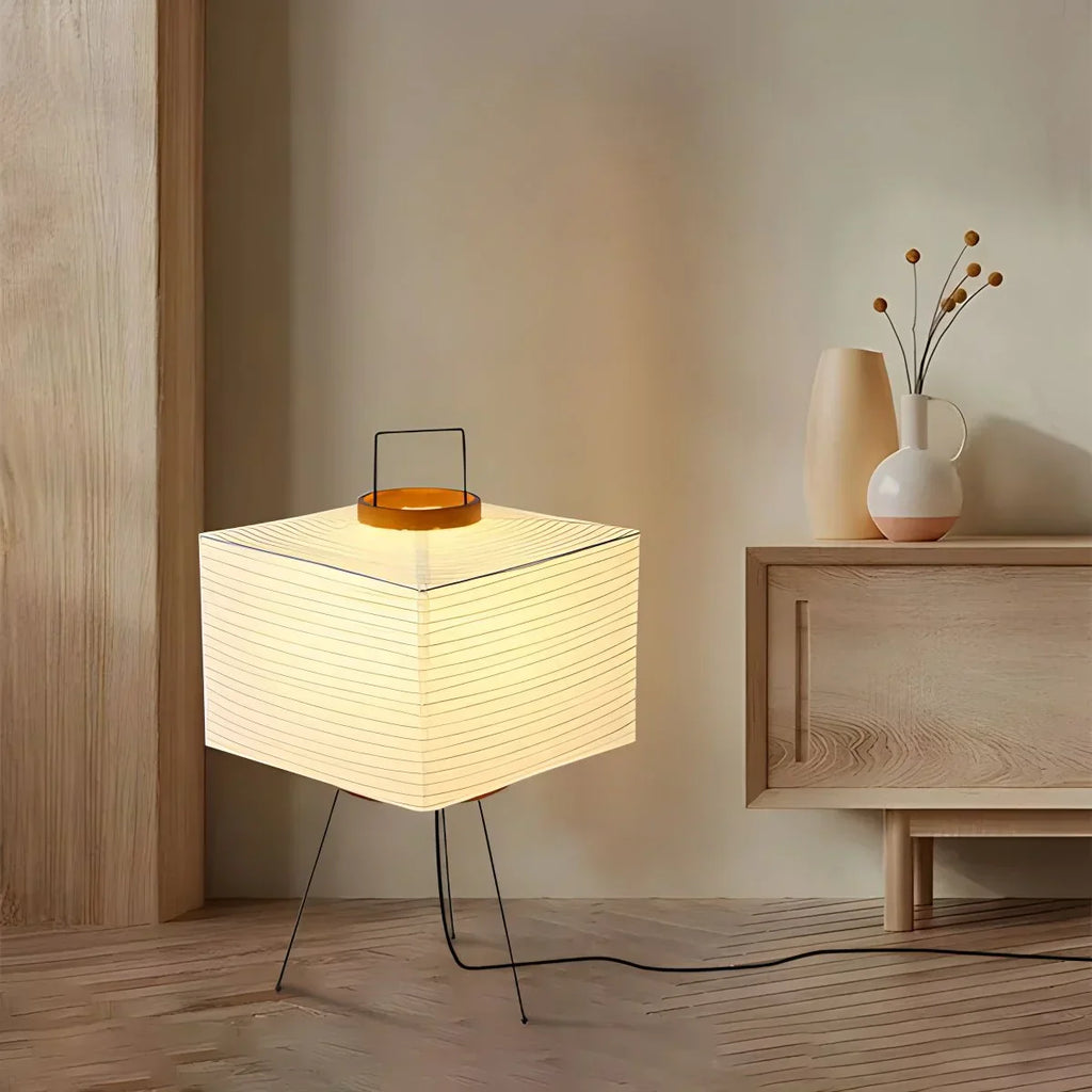 Whisper Silk Rice Paper Floor And Table Lamp With Gentle Glow