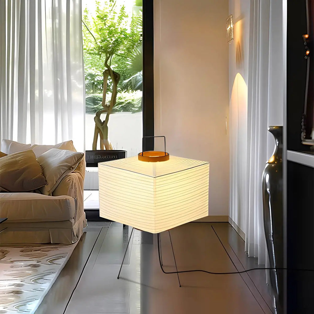 Whisper Silk Rice Paper Floor And Table Lamp With Gentle Glow