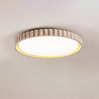 Ornorus geribbelde ring travertijn plafondlamp | Fioriscas