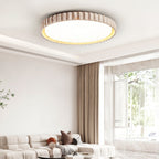 Ornorus geribbelde ring travertijn plafondlamp | Fioriscas
