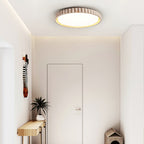 Ornorus geribbelde ring travertijn plafondlamp | Fioriscas