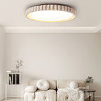 Ornorus geribbelde ring travertijn plafondlamp | Fioriscas