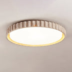 Ornorus geribbelde ring travertijn plafondlamp | Fioriscas