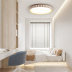 Ornorus geribbelde ring travertijn plafondlamp | Fioriscas