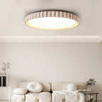 Ornorus geribbelde ring travertijn plafondlamp | Fioriscas