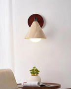 Riita nástěnná lampa trojúhelníkový kuželovitý travertin | Fioriscas
