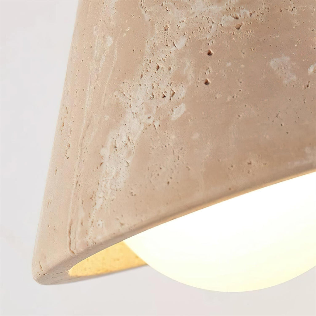 Riita nástěnná lampa trojúhelníkový kuželovitý travertin | Fioriscas