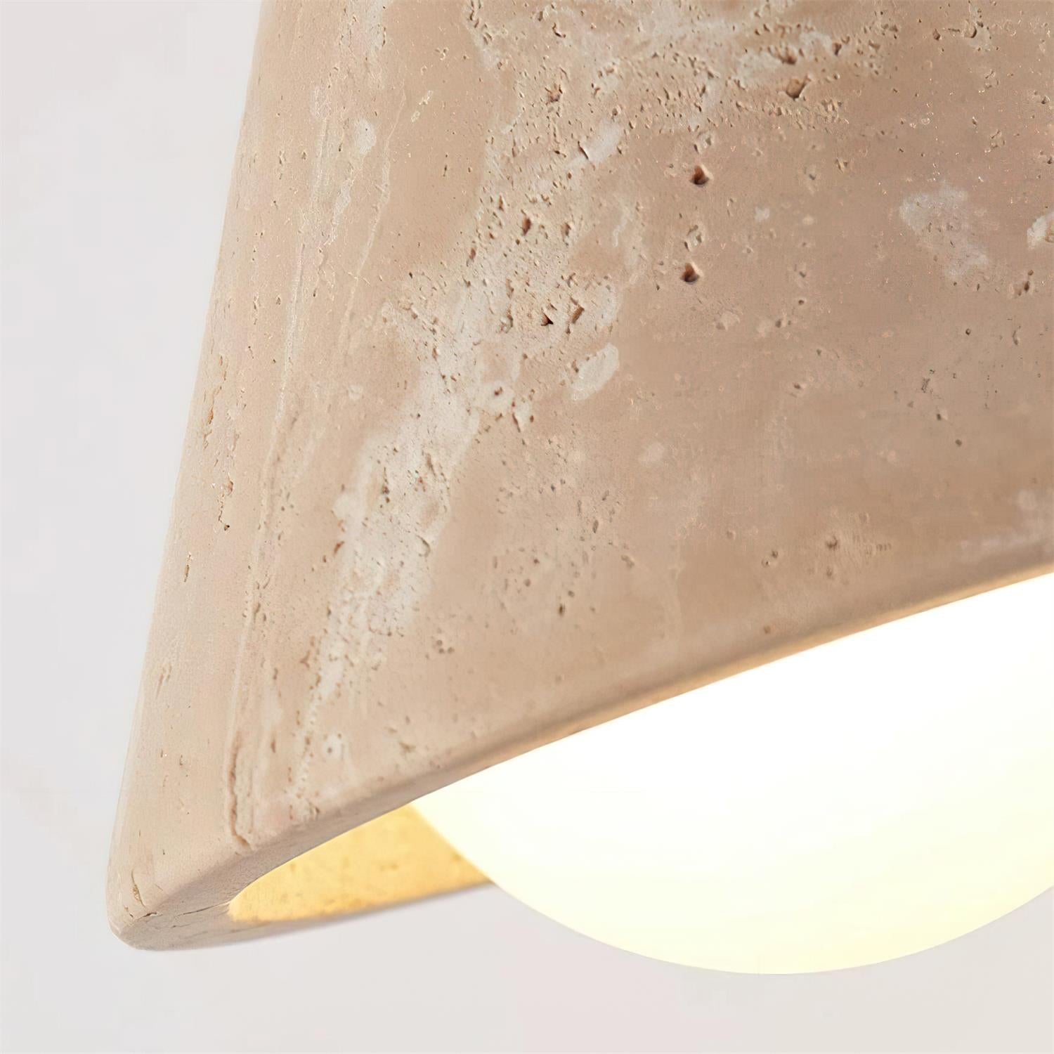 Riita nástěnná lampa trojúhelníkový kuželovitý travertin | Fioriscas