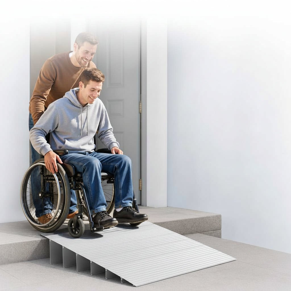 Lightweight Aluminum Threshold Ramp for Safe Barrier-Free Access | Fioriscas
