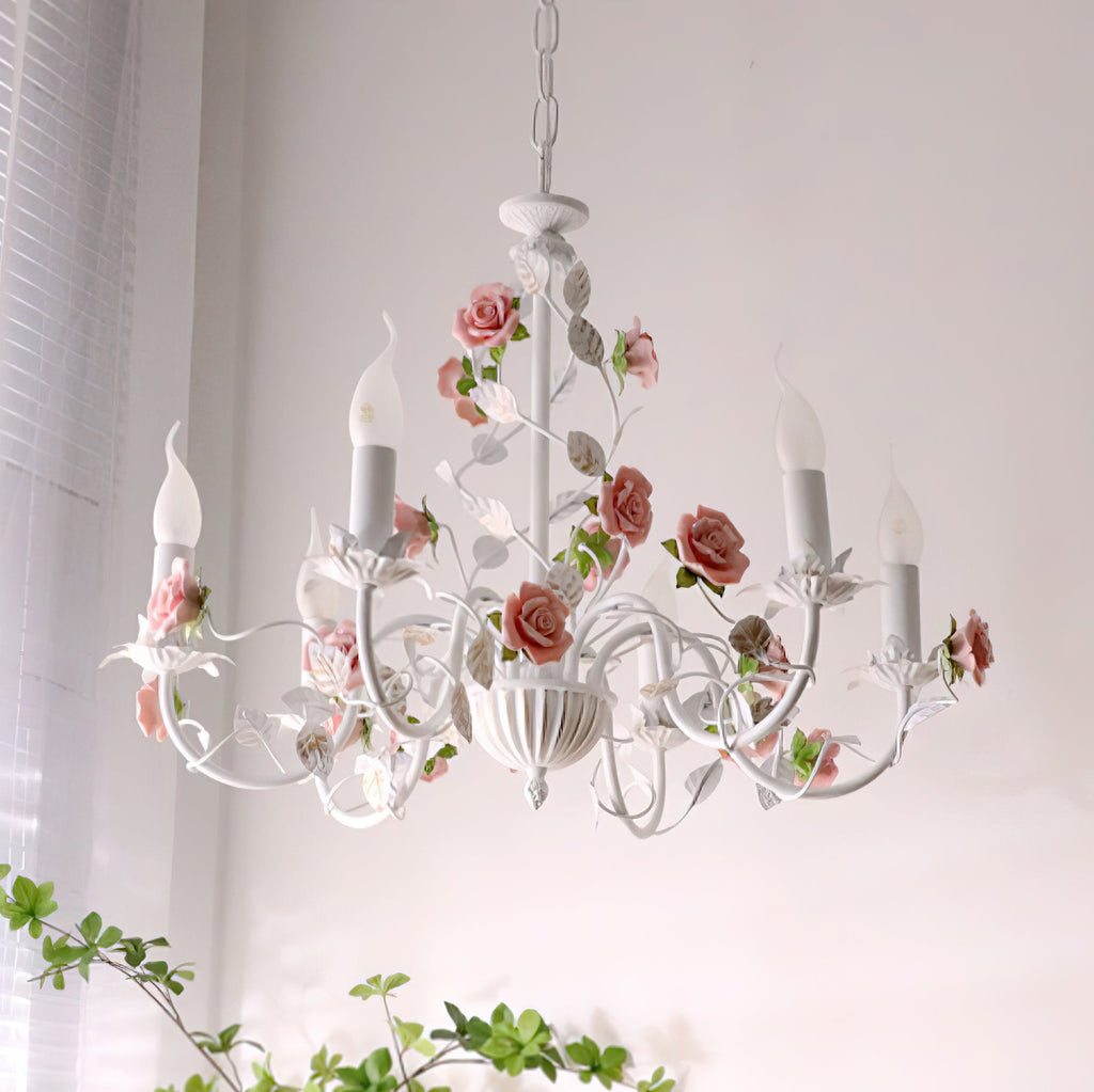 Evelisse vintage bílý lustr | Fioriscas