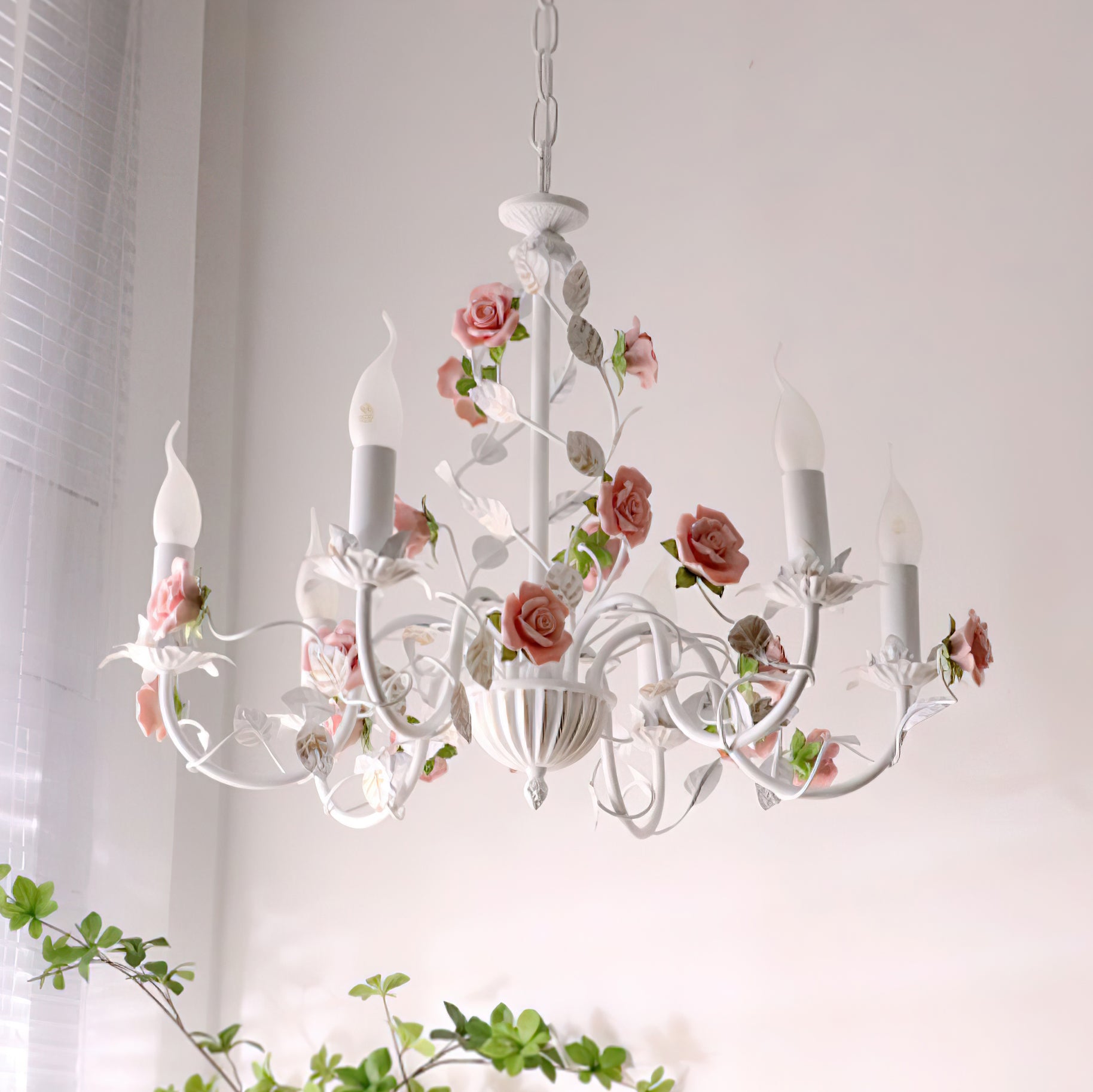 Evelisse vintage bílý lustr | Fioriscas