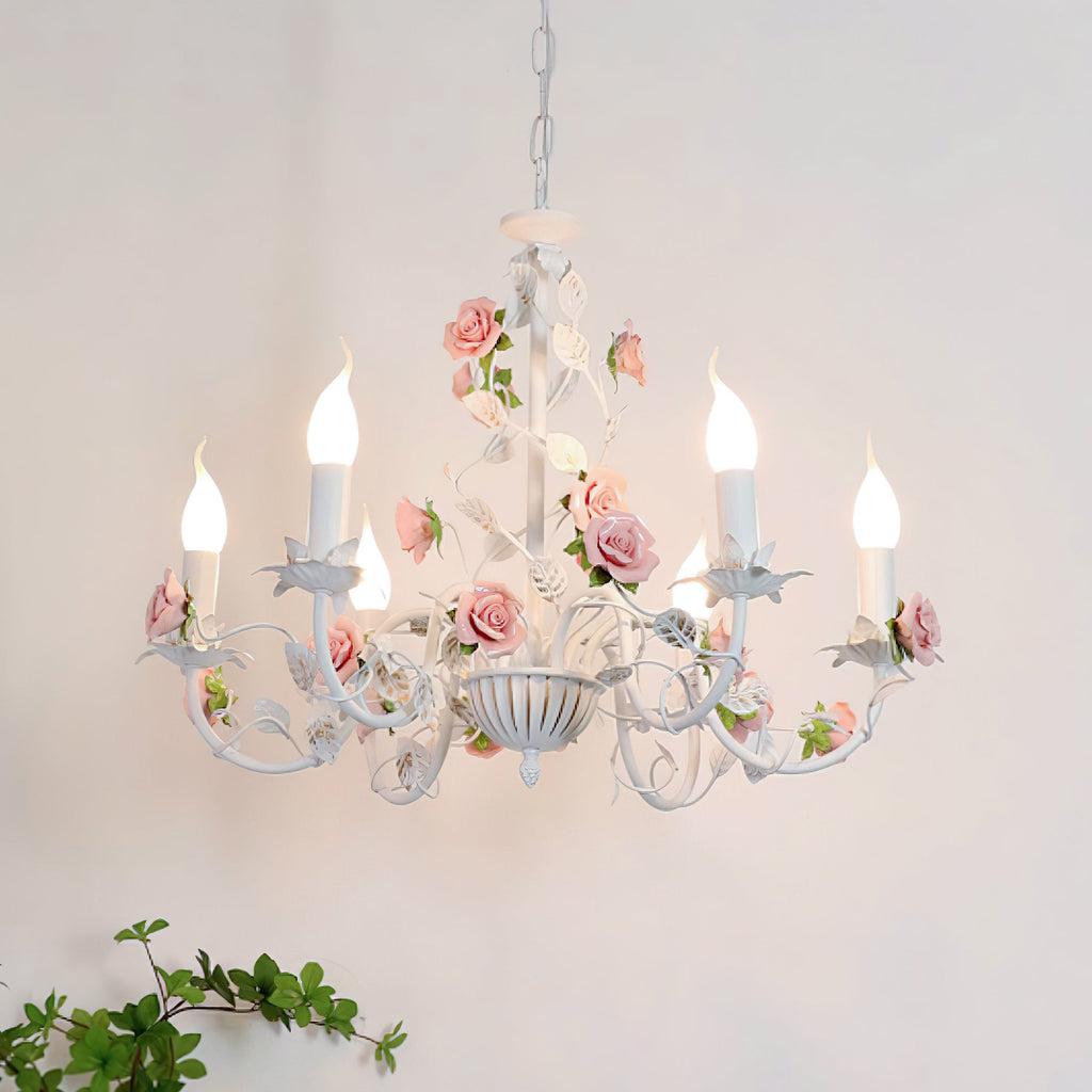 Evelisse vintage bílý lustr | Fioriscas