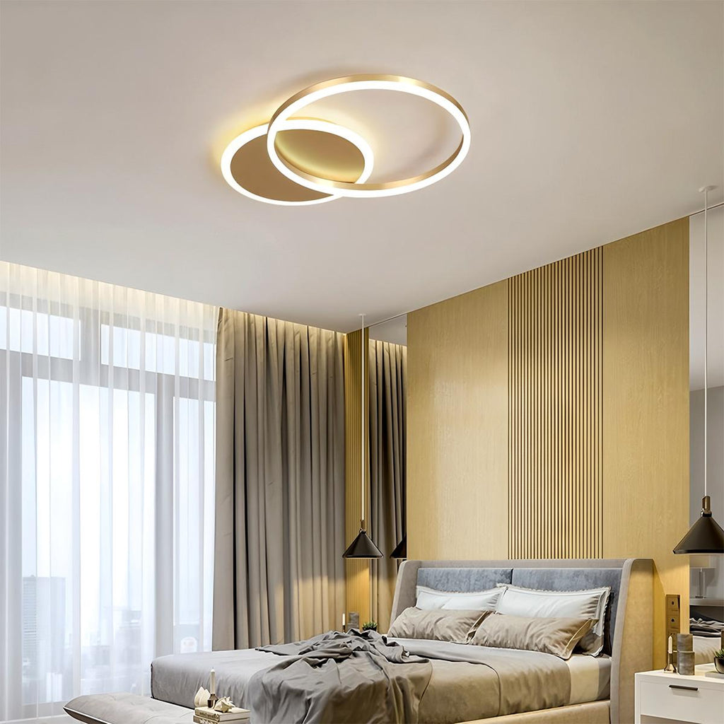 LumaWeave Ring Ceiling Light For Modern Living Spaces Aluminum Ambient Glow