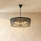Lampadario Lumiere Crystal Halo che emana fascino hollywoodiano in nero o oro