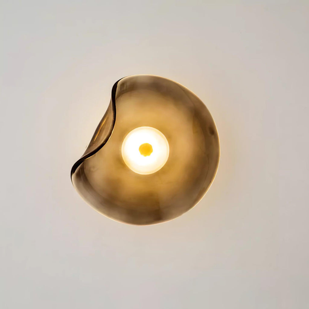 Lunara Bernsteinfarbenes Glas-Wandlicht | Fioriscas