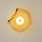 Lunara Bernsteinfarbenes Glas-Wandlicht | Fioriscas