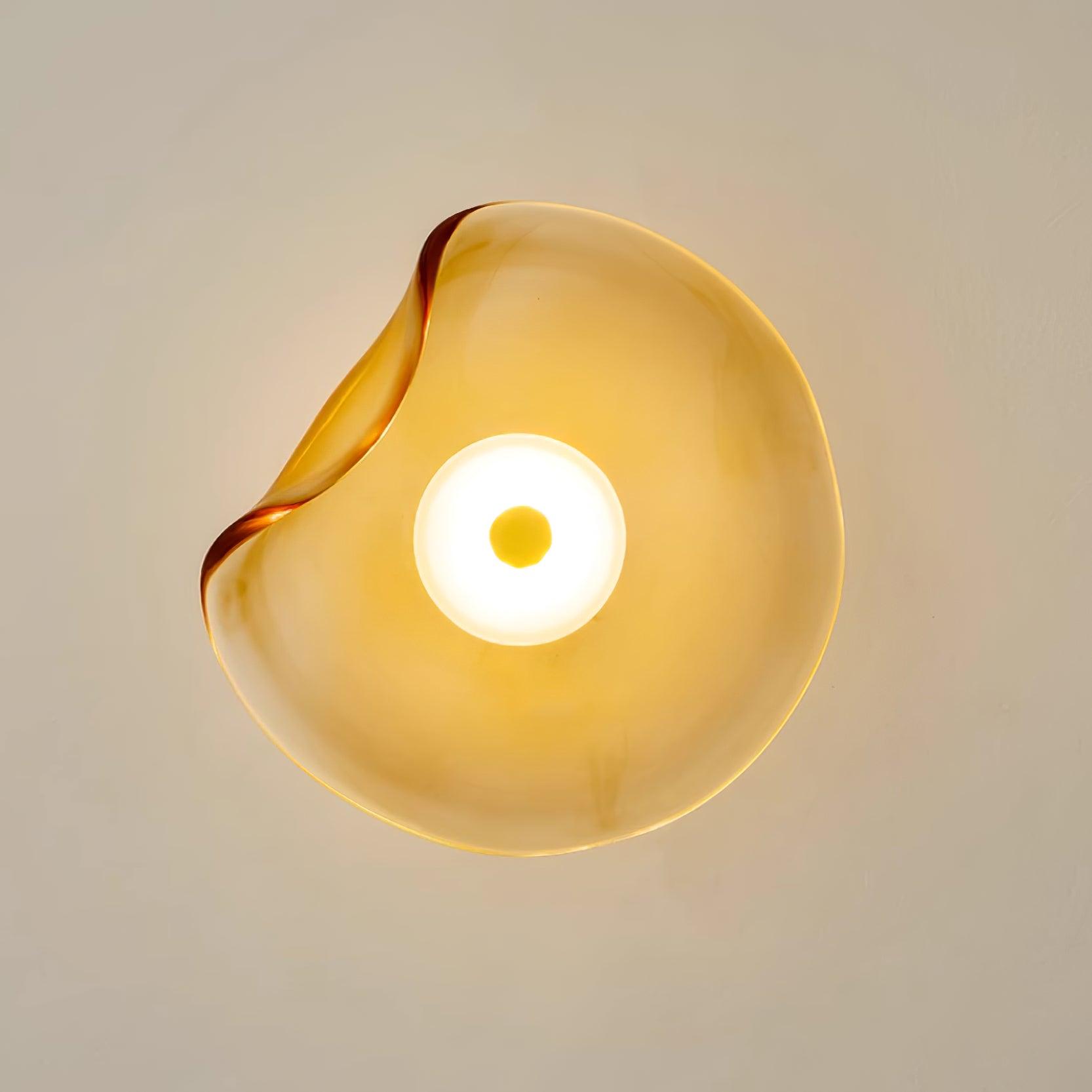 Lunara Bernsteinfarbenes Glas-Wandlicht | Fioriscas