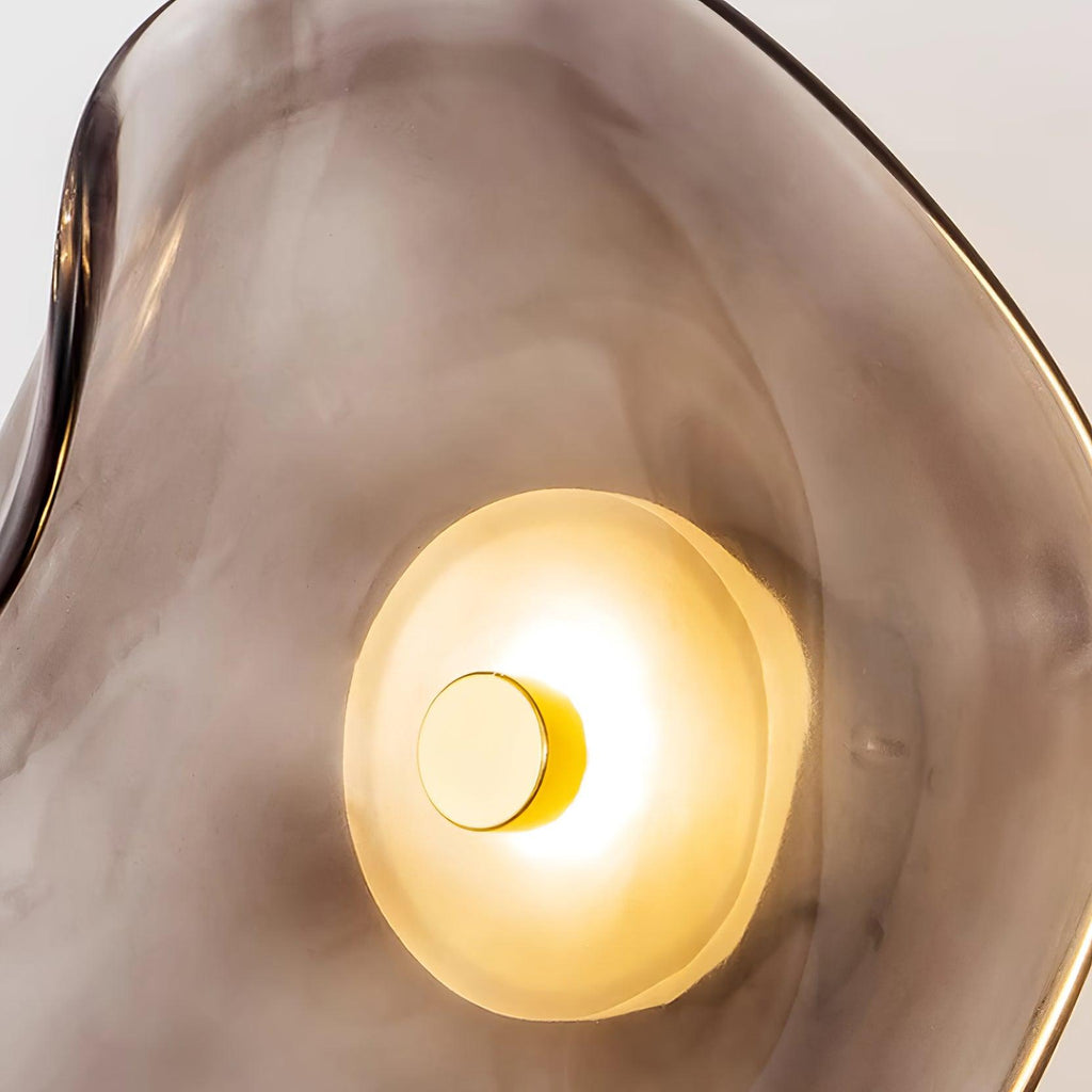 Lunara Bernsteinfarbenes Glas-Wandlicht | Fioriscas