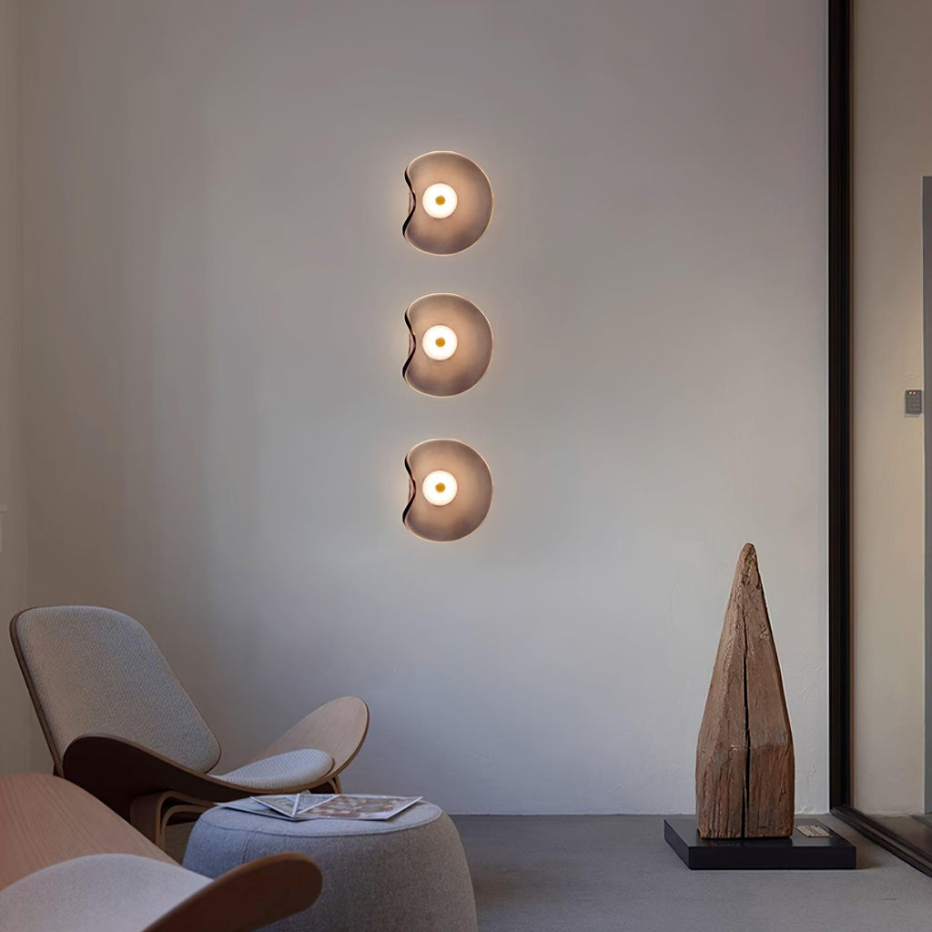 Lunara Bernsteinfarbenes Glas-Wandlicht | Fioriscas