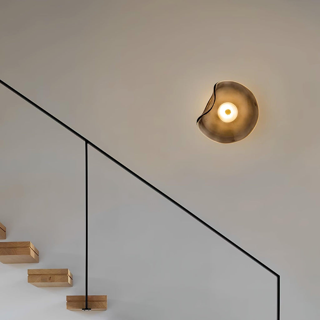 Lunara Bernsteinfarbenes Glas-Wandlicht | Fioriscas