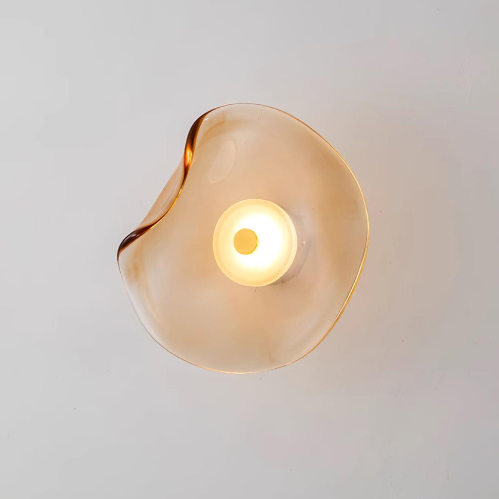 Lunara Bernsteinfarbenes Glas-Wandlicht | Fioriscas