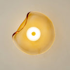 Lunara Bernsteinfarbenes Glas-Wandlicht | Fioriscas