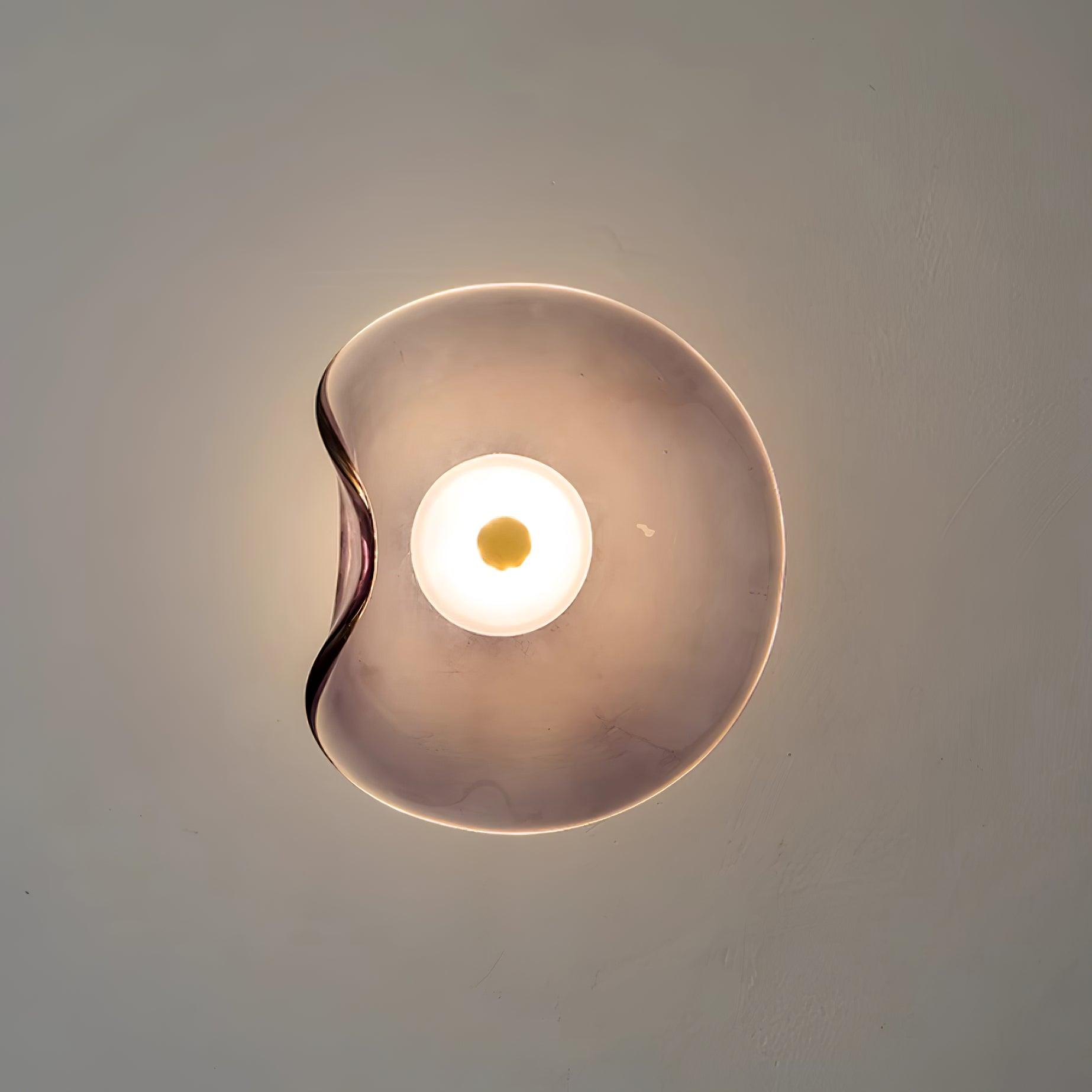 Lunara Bernsteinfarbenes Glas-Wandlicht | Fioriscas