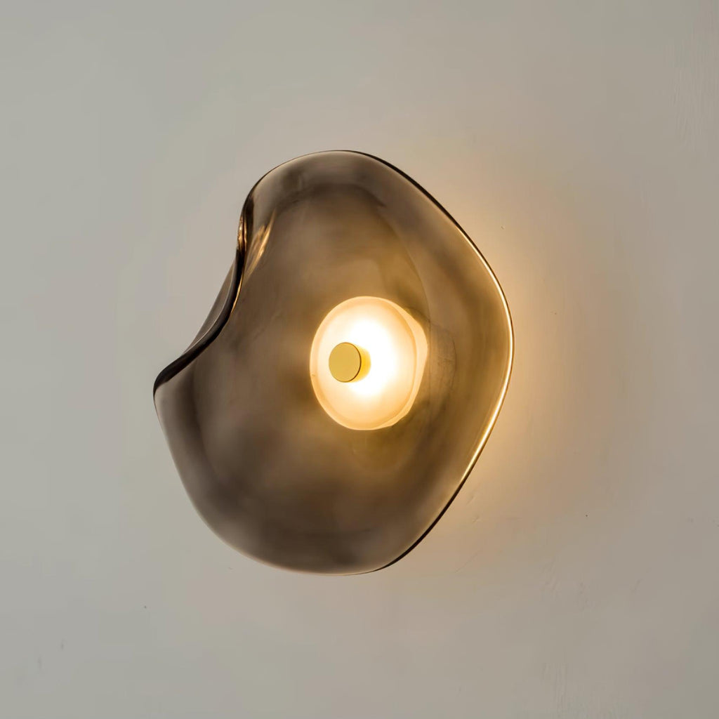 Lunara Bernsteinfarbenes Glas-Wandlicht | Fioriscas