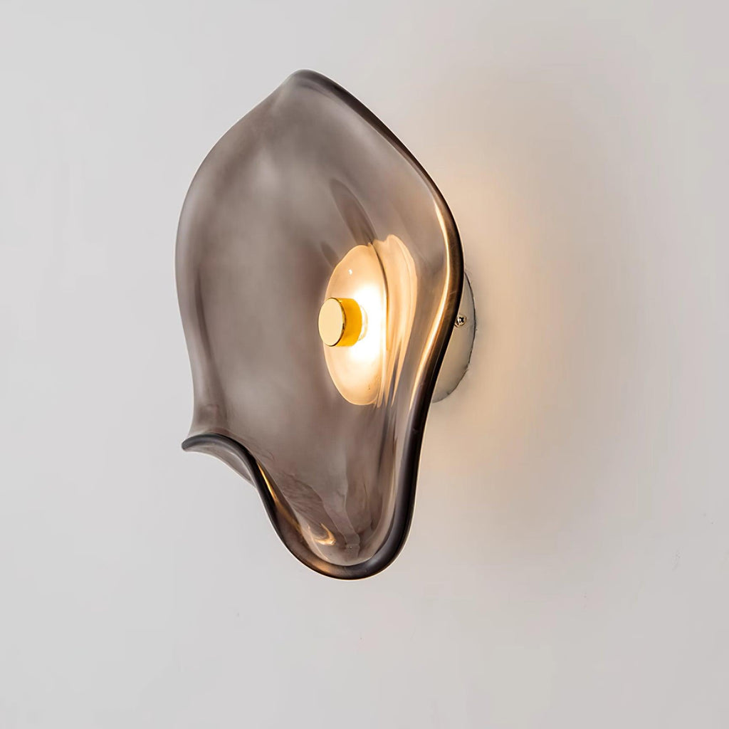 Lunara Bernsteinfarbenes Glas-Wandlicht | Fioriscas