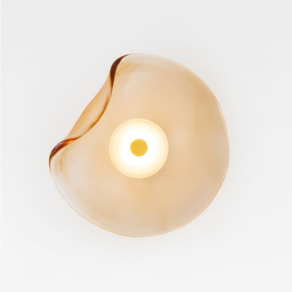 Lunara Bernsteinfarbenes Glas-Wandlicht | Fioriscas