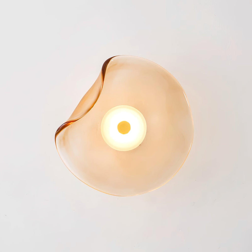 Lunara Bernsteinfarbenes Glas-Wandlicht | Fioriscas