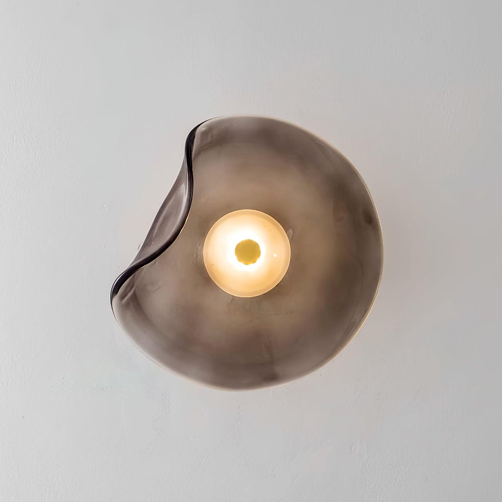 Lunara Bernsteinfarbenes Glas-Wandlicht | Fioriscas